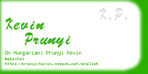 kevin prunyi business card